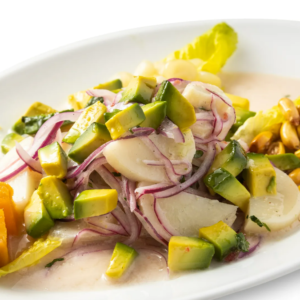 Ceviche palmito palta