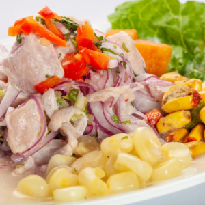 Bandeja de ceviche de pescado