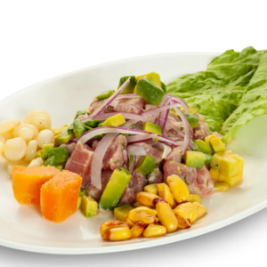 Ceviche de atún y palta