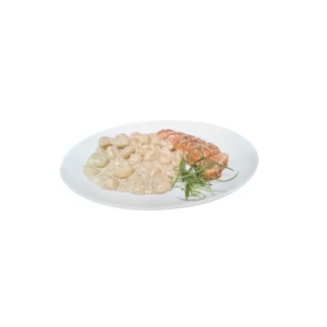 Salmón a la Mantequilla con Ñoquis
